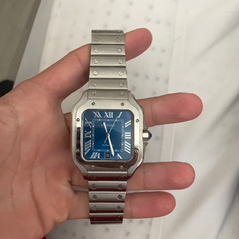 Cartier Santos 41mm Blue Dial